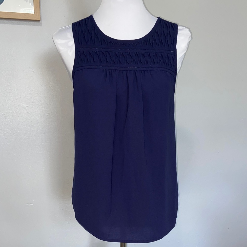 ELLE mixed media sleeveless top